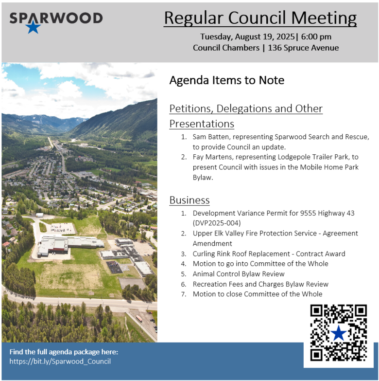 Regular Council Meeting, August 19, 2025